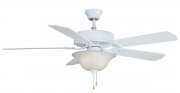 Ceiling fan Aire Dcor with light, matte white